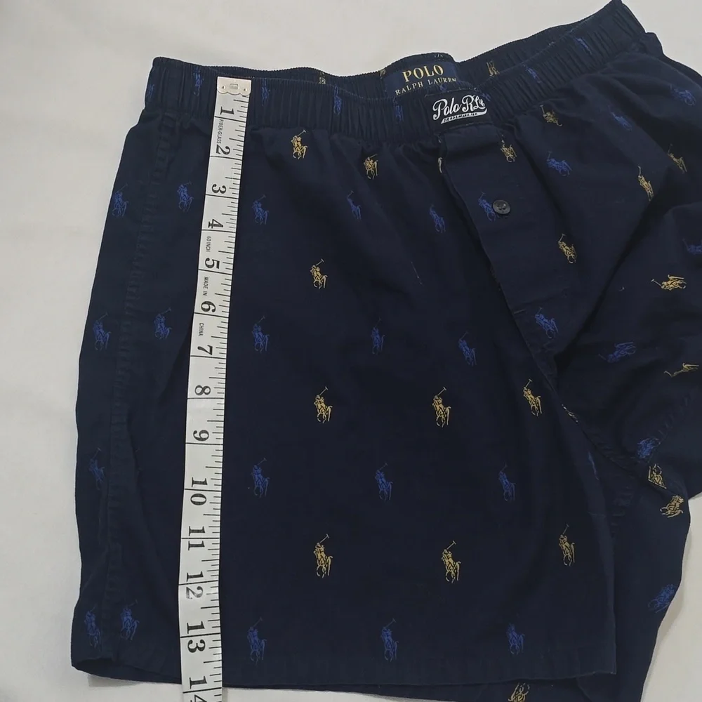 Ralph Lauren Men's Navy‎ Boxers with Gold and Blue Accents M